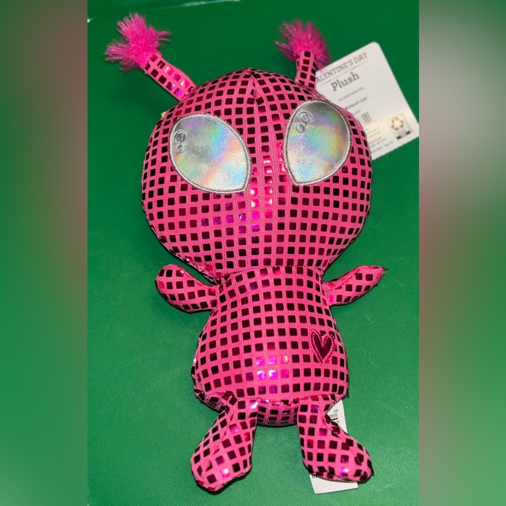 Pink Shimmery Alien Plush